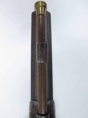 Lot 790 - 19th Century Flintlock pistol with octagonal...