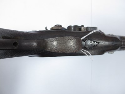 Lot 790 - 19th Century Flintlock pistol with octagonal...
