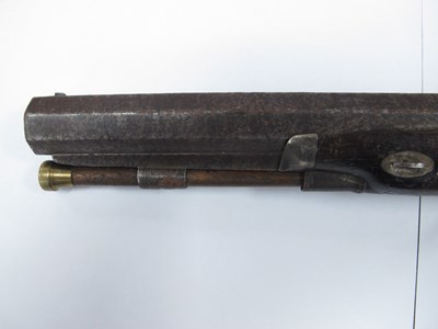 Lot 790 - 19th Century Flintlock pistol with octagonal...