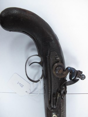 Lot 790 - 19th Century Flintlock pistol with octagonal...