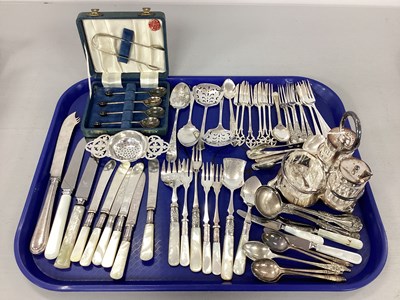 Lot 260 - Mother of Pearl and Other Handled Butter / Tea...