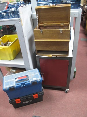 Lot 1258 - Workshop mobile metal tool cabinet, Forge...