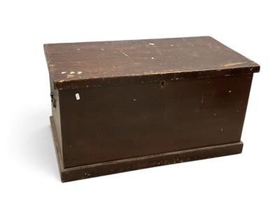 Lot 1517 - XIX Century Painted Pine Blanket Chest with...