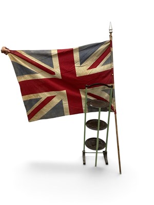 Lot 1524 - Union Jack Flag, approx 76cm x 100cm bakelite...