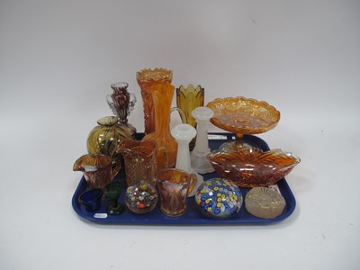 Lot 1267 - Carnival and Mottled Glassware, pair of...
