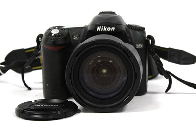 Lot 1014 - Nikon D50 DSLR Camera with attached Nikon DX...