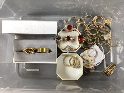 Lot 157 - A Selection of Assorted Gilt Metal Dress Rings.