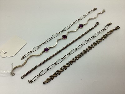 Lot 158 - 925 Bracelets, including cross design, etc.