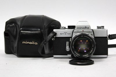 Lot 1008 - Minolta SRT101 35mm SLR Film Camera, with...