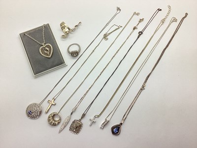 Lot 165 - Modern Dainty Pendants on Chains, including...