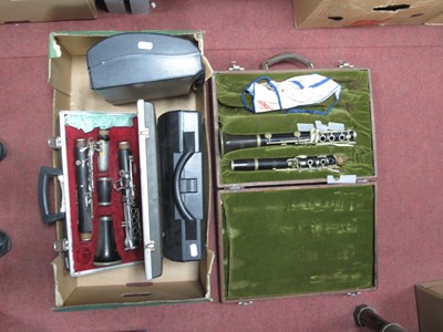 Lot 1197 - Four hard-cased clarinets by Besson, Buescher,...