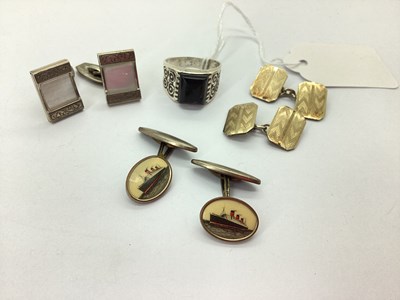 Lot 294 - RJ 835 Scandinavian Cufflinks, together with a...