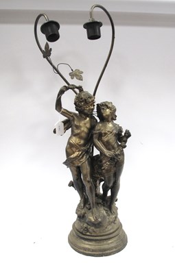 Lot 1467 - A French-style bronze-patinated composite...