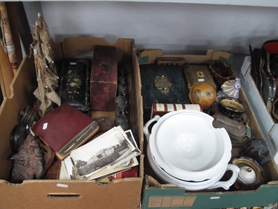 Lot 1478 - Collectables, including wooden model sailing...