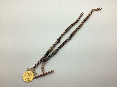 Lot 162 - A Victorian Fancy Link Double Albert Chain,...