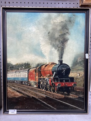 Lot 1492 - M. Hill Railway Scene of 5690 Leander Built in...