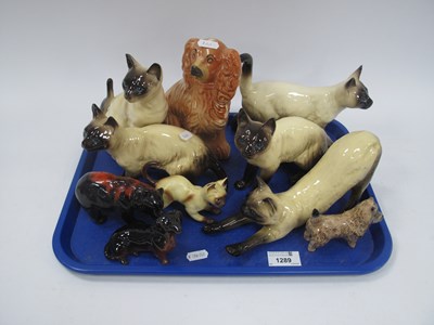 Lot 1289 - Beswick Daschund and Terrier, Staffordshire...