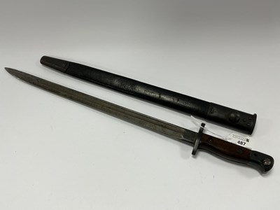 Lot 487 - WWI British Pattern 1907 Bayonet & Scabbard,...