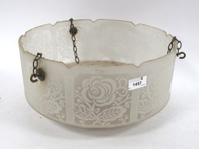 Lot 1457 - Art Deco Etched Clear and Frosted Glass...