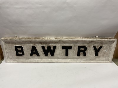 Lot 350 - Railwayana; A Signal Box / Station Nameboard...
