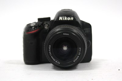 Lot 1068 - Nikon D3200 DSLR Camera with attached Nikkor...