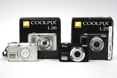 Lot 1041 - Nikon Coolpix L26 Digital Compact Camera,...