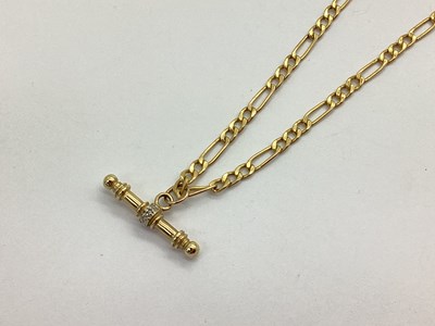 Lot 106 - A Flat Link Figaro Chain, of uniform design,...