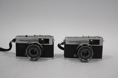 Lot 1096 - Two Olympus Trip 35 Film Cameras both with...