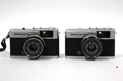 Lot 1026 - Two Olympus Trip 35 Film Cameras both with...