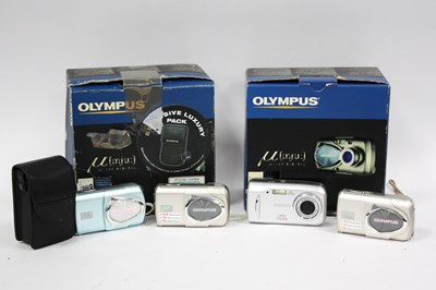Lot 1006 - Olympus Compact Digital Cameras to include an...