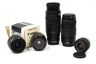 Lot 1005 - Canon Lenses to include EF 100-300mm f/5.6, EF...