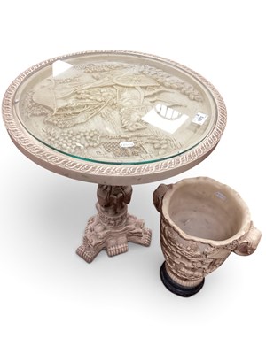 Lot 1573 - A 20th century Asian-style carved moulded...