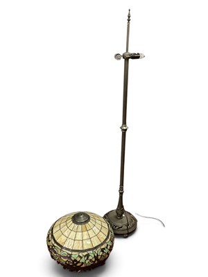Lot 1564 - Tiffany Style Standard Lamp, with a glass...