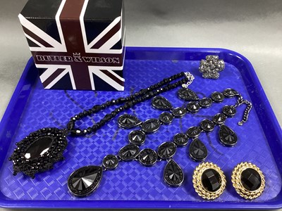 Lot 240 - Butler & Wilson; A Statement Black Faceted...