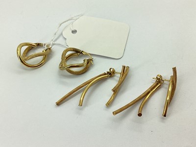 Lot 109 - A Pair of Modernist Style Bar Earrings, of...