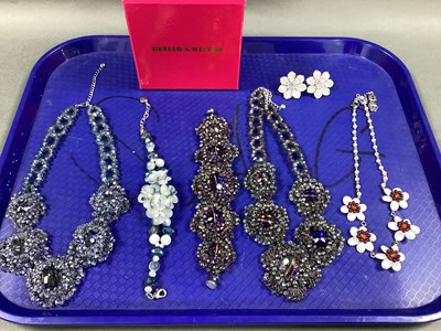 Lot 216 - Butler & Wilson; A Faceted and Beadwork...