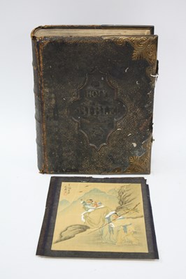 Lot 1378 - John Eadie's Family Bible with brass mounts...