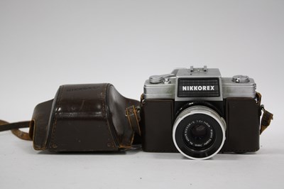 Lot 1051 - Nippon Kogaku Nikkorex 35mm SLR Film Camera...