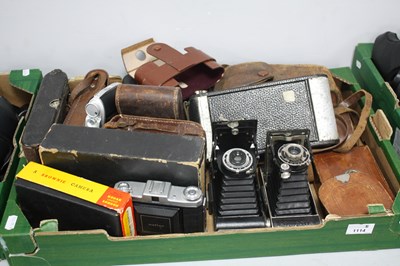 Lot 1114 - A large collection of folding cameras to...