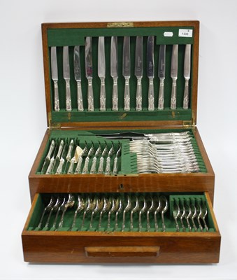 Lot 1330 - Harrison Bros & Howson silver-plated canteen...