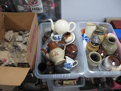 Lot 1157 - Stoneware Jars, teapot, Wade water jug,...