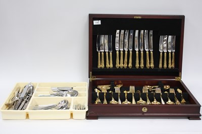 Lot 1326 - Canteen of Gold Plated Westminster Cutlery,...