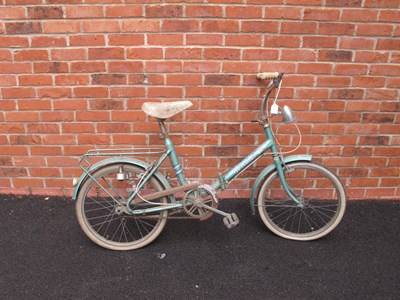 Lot 1547 - Hercules Compact Bicycle. Teak tea trolley (2).
