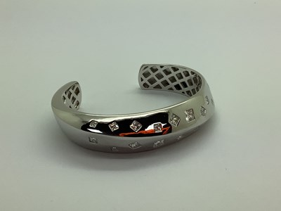 Lot 170 - Modern QVC Diamonique (DQCZ) 925 Cuff Bangle,...
