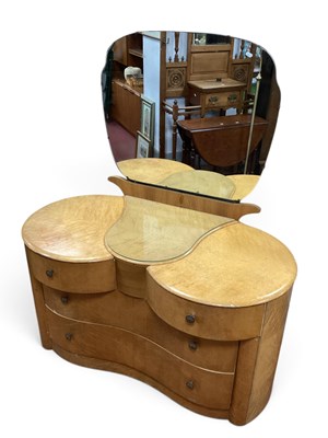 Lot 1521 - Art Deco Maple Dressing Table, with shaped...