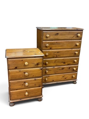 Lot 1523 - Ducal 'Victoria' Pine Chest of Six Drawers,...