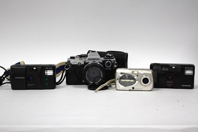 Lot 1054 - Olympus OM10 35mm SLR Film Camera with 50mm...