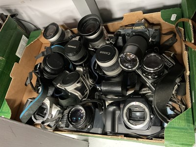 Lot 1117 - A collection of 35mm SLR Film Cameras to...