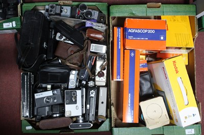Lot 1110 - A large collection of mixed cameras to include...