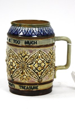 Lot 1321 - Doulton Lambeth Stoneware Pottery Jug 'More...